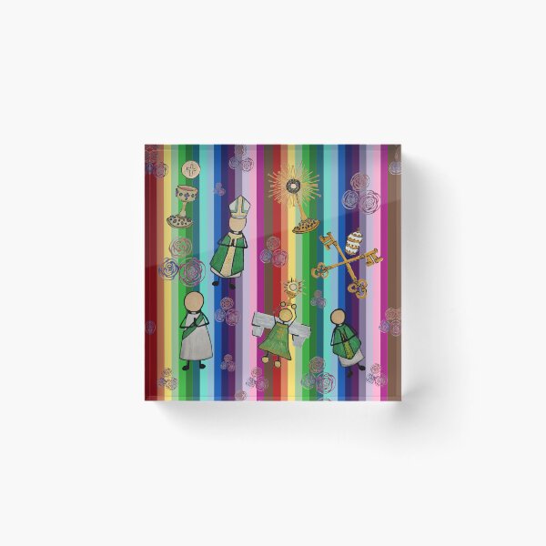 Item preview, Catholic Life - Rainbow Stripes Vertical designed and sold by Snowroseblossom.