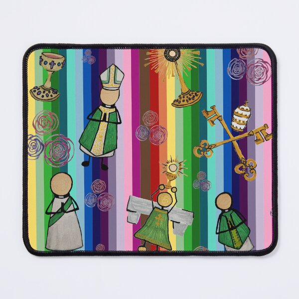 Item preview, Catholic Life - Rainbow Stripes Vertical designed and sold by Snowroseblossom.