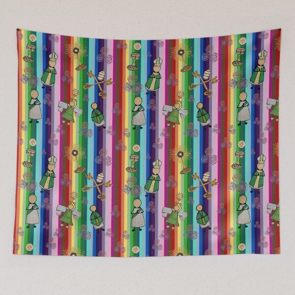 Item preview, Catholic Life - Rainbow Stripes Vertical designed and sold by Snowroseblossom.