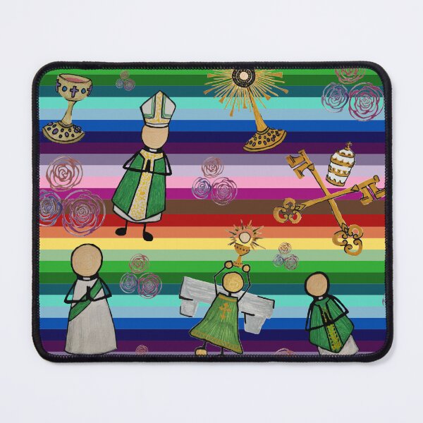 Item preview, Catholic Life - Rainbow Stripes Horizontal designed and sold by Snowroseblossom.