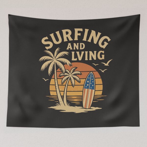 Item preview, Surfing and Living designed and sold by RocketArtInd.