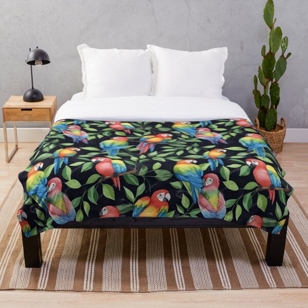 Item preview, Macaw in Amazone Forest  designed and sold by P&U Fabric.
