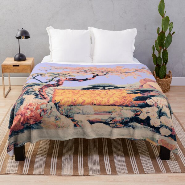 Item preview, A faded japanese garden with various blossom flowers in cold color of winter designed and sold by MerryCrown.