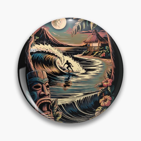 Item preview, Tiki And Surfer designed and sold by sunnthreads.