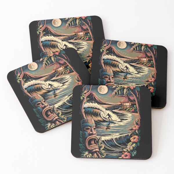 Item preview, Tiki And Surfer designed and sold by sunnthreads.