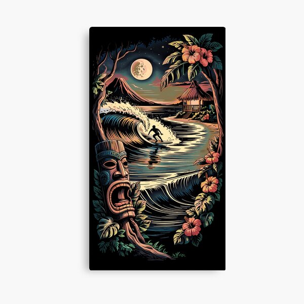 Item preview, Tiki And Surfer designed and sold by sunnthreads.