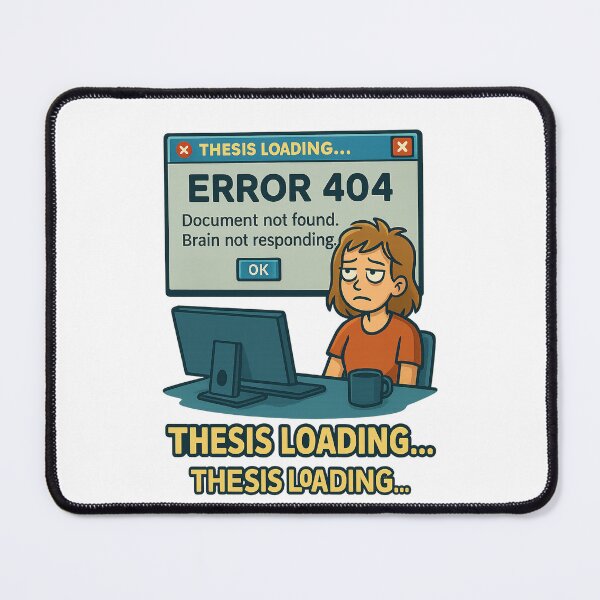 Item preview, Thesis Loading... Error 404 – Humorous Graduation Shirt designed and sold by Funny Mood Apparel.