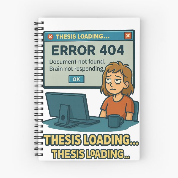 Item preview, Thesis Loading... Error 404 – Humorous Graduation Shirt designed and sold by Funny Mood Apparel.