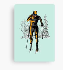 Cross country skiing Canvas Print