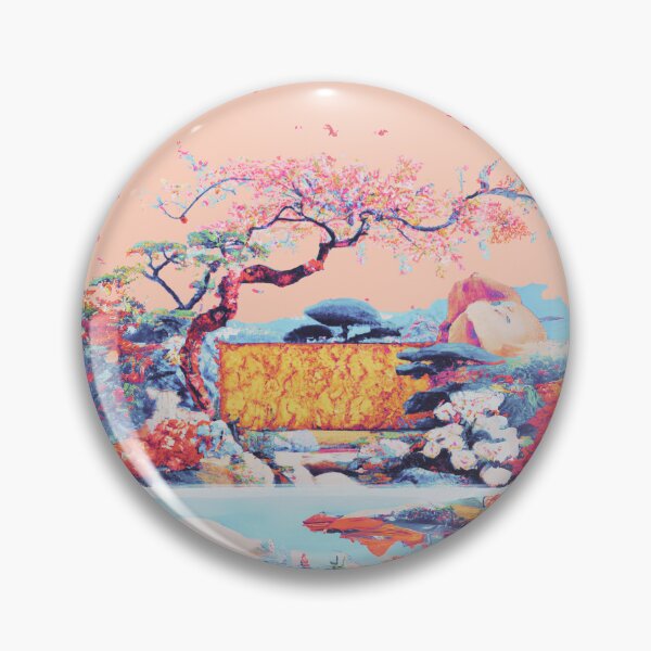 Item preview, A bright japanese garden with various blossom flowers in cold color of winter designed and sold by MerryCrown.