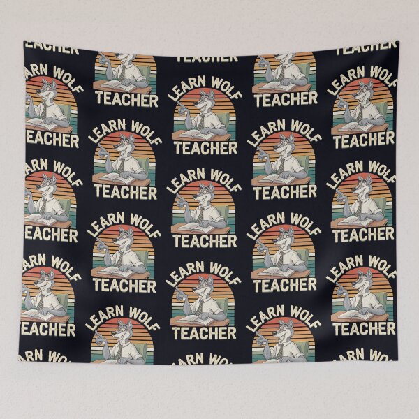 Item preview, Learn Wolf Teacher Retro Classroom Humor designed and sold by Taans-Creation.