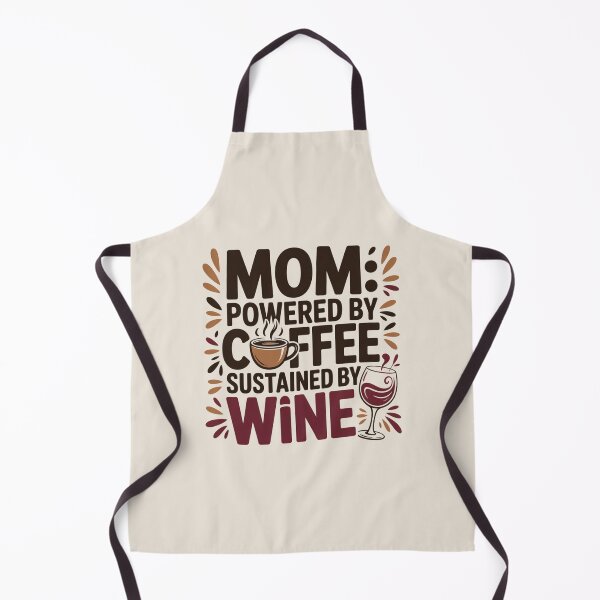 Item preview, Mom: Powered by Coffee, Sustained by Wine designed and sold by Don't Crack Art.