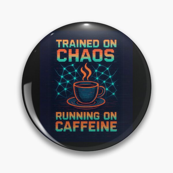 Item preview, Chaos and Caffeine – AI Life Statement Tee designed and sold by Laugh & Rewind .