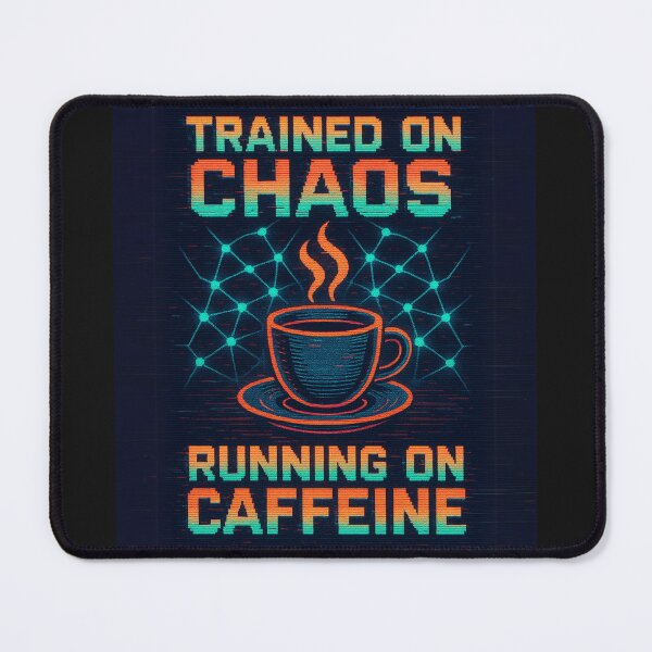 Item preview, Chaos and Caffeine – AI Life Statement Tee designed and sold by Laugh & Rewind .