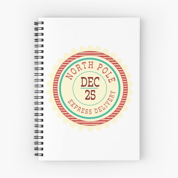 Item preview, Santa North Pole Express Delivery festive winter postage stamp typography design  designed and sold by Jdawnink.