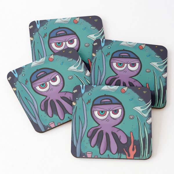 Item preview, Octopus in the plastic ocean  designed and sold by WTFARBA.