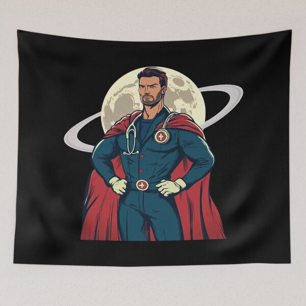 Item preview, Doctor Superhero – Real Heroes Wear Scrubs (Comic Style) designed and sold by MomentumbyOla.