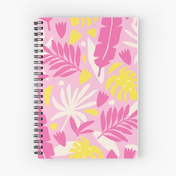 Item preview, Paradise Leaves - Tropical Palm - Pink and Yellow designed and sold by DesignsbyRoochita Studio.