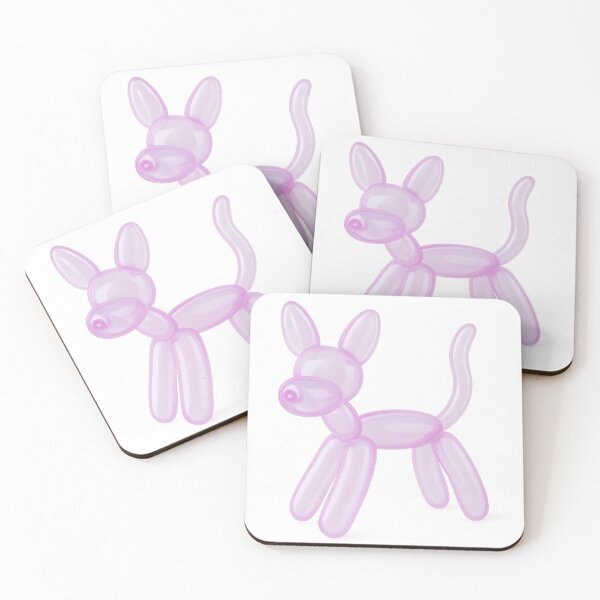 Item preview, Pink Balloon Cat – Cute cat motif made of balloons designed and sold by Print-Zoo.