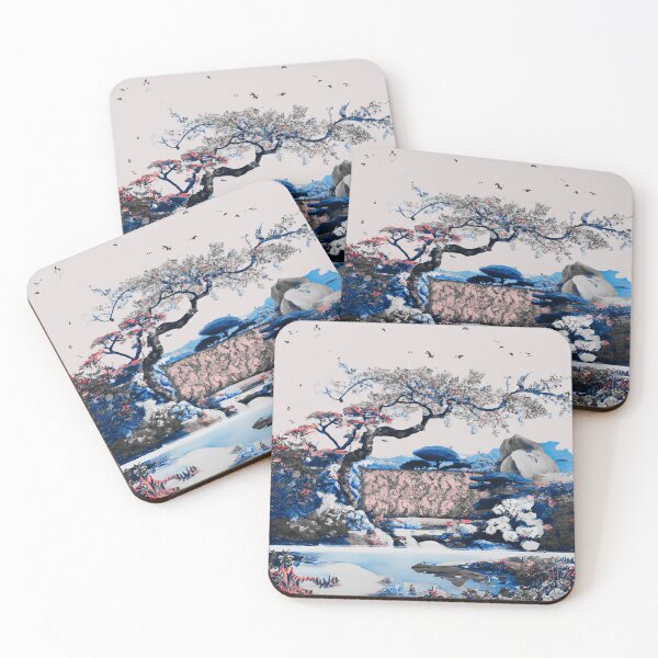 Item preview, A cold japanese garden with various blossom flowers designed and sold by MerryCrown.