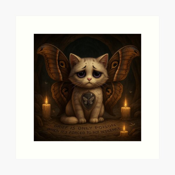 Item preview, Stillmourne ~ Guardian of Quiet Grief designed and sold by CareCatsShop.