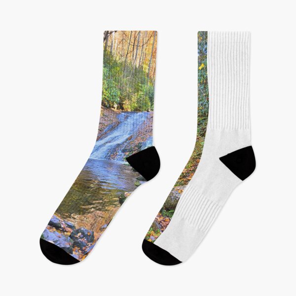 Item preview, Indian Creek Falls At Deep Creek Park North Carolina In Autumn Vertical designed and sold by LisaWootenPhoto.