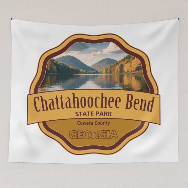 Item preview, Chattahoochee Bend State Park, Coweta County, Georgia designed and sold by Wanderful-roads.