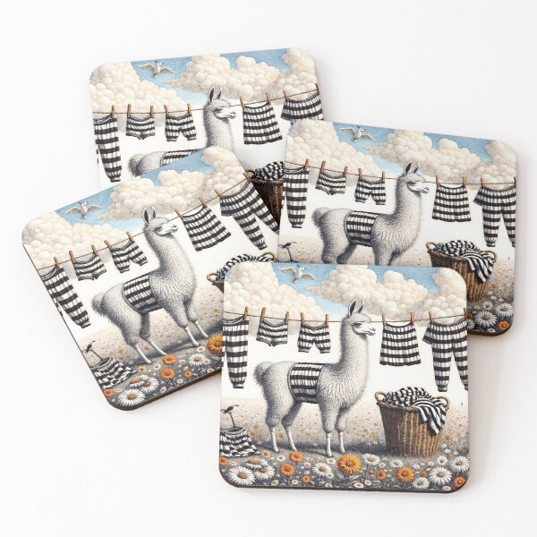 Item preview, Llama Doing the Washing  designed and sold by M-Y-A-R-T-.