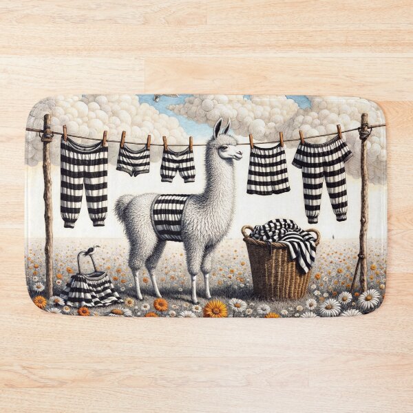 Item preview, Llama Doing the Washing  designed and sold by M-Y-A-R-T-.