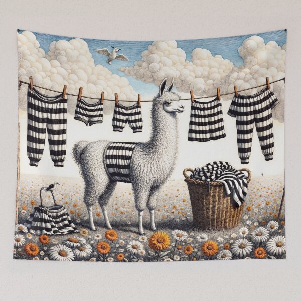 Item preview, Llama Doing the Washing  designed and sold by M-Y-A-R-T-.