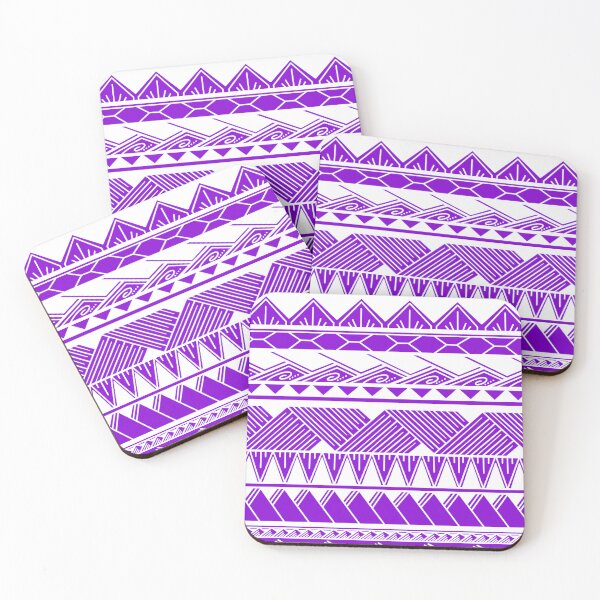 Item preview, White and Light Purple Tribal Pattern designed and sold by Steeb757.
