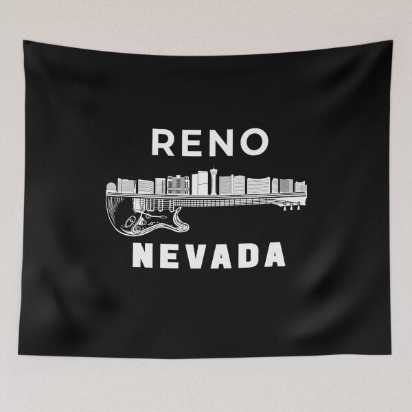 Artikelvorschau, Reno Skyline Musik Reno Nevada Souvenir Reno entworfen und verkauft von DSWShirts.