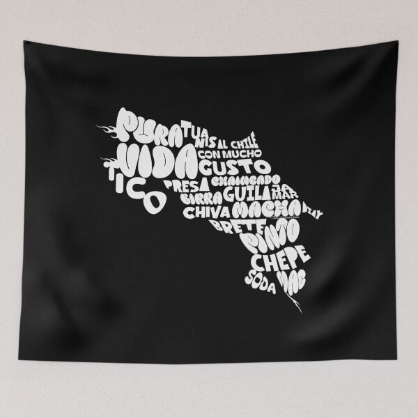 Item preview, Map Of Costa Rica With Costa Rican Words designed and sold by Claustronautas.