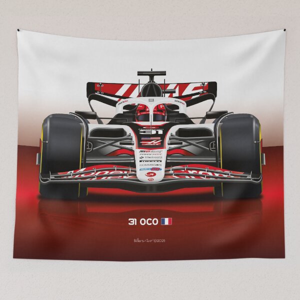 Item preview, Esteban Ocon Formula 1 Haas Racing Car designed and sold by Billers Art.