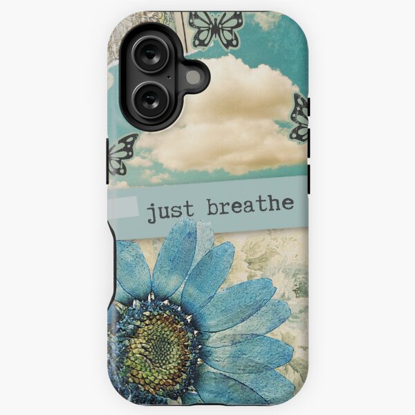 Item preview, Blue Summer Vintage Collage - Just Breathe designed and sold by humnoo.