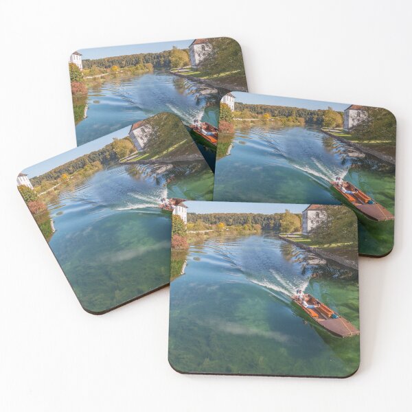 Item preview, Boat on the Young River Rhine - Rheinau, Switzerland designed and sold by holgermader.