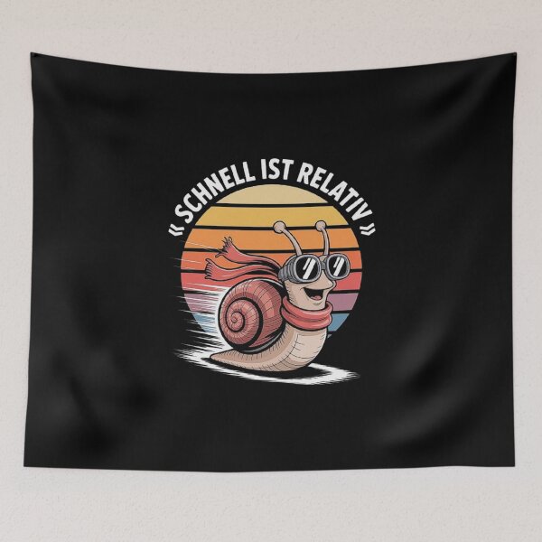 Item preview, Funny Snail Speed Design – “Schnell ist Relativ” Retro Sunset Animal Humor designed and sold by love3617.