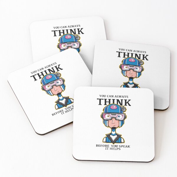 Item preview, Cartoon Robot Character – Think Before You Speak Funny Quote designed and sold by hoggylorente.