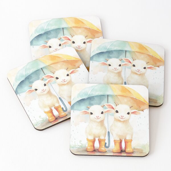 Item preview, Baby Goats in the Rain designed and sold by Angelandspot.