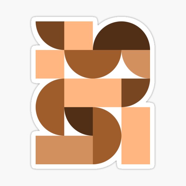 Item preview, Abstract Geometric Harmony in Brown-Beige Tones designed and sold by kornerupine.