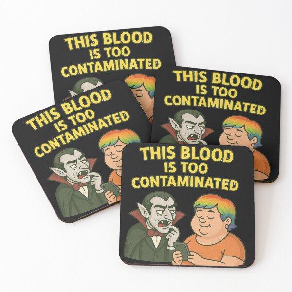 Item preview, This Blood Is Too Contaminated – Sarcastic Vampire Humor Tee designed and sold by BestDetailer.