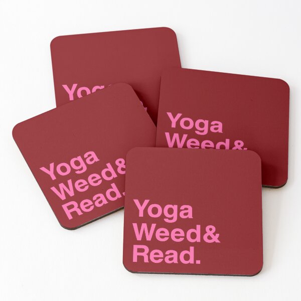 Item preview, Yoga, Weed & Read - Maroon/Hot Pink designed and sold by The Goosey Hour.
