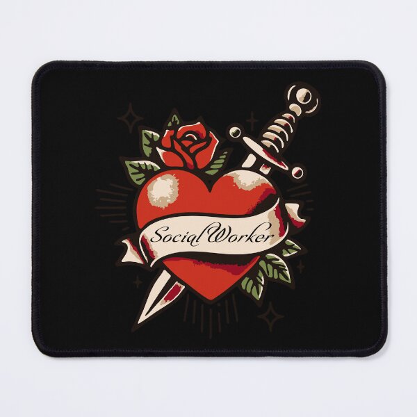 Item preview, Social Worker Dagger, Heart, & Rose Tattoo designed and sold by LibStix.