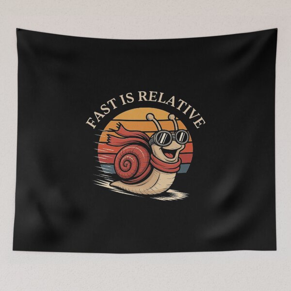 Item preview, Funny Snail Speed Design – “Schnell ist Relativ” Retro Sunset Animal Humor designed and sold by love3617.