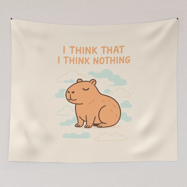 Item preview, Capybara with the text I think what I think designed and sold by EchoOfSilence.