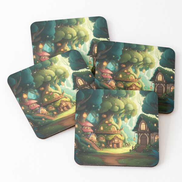 Item preview, Studio Ghibli-Inspired Forest Village designed and sold by WeebWorkz.