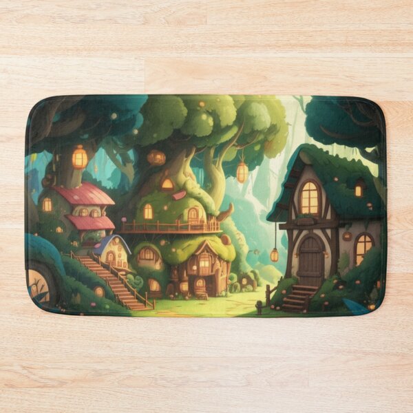 Item preview, Studio Ghibli-Inspired Forest Village designed and sold by WeebWorkz.