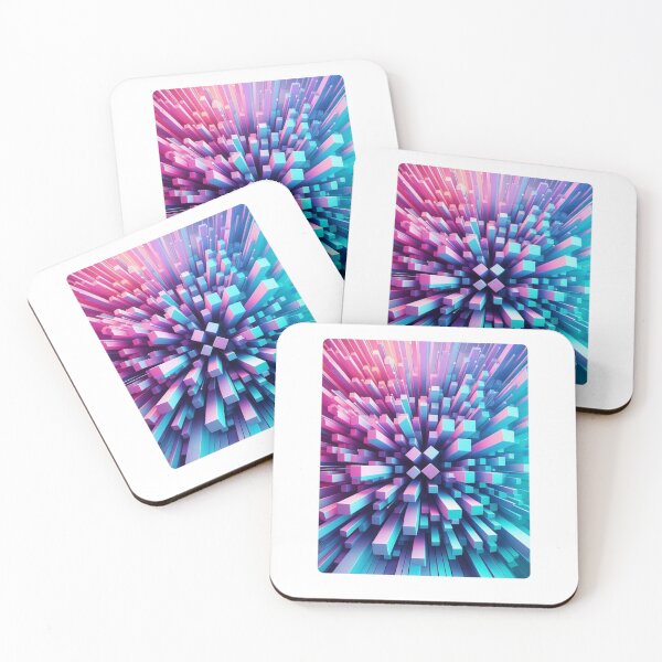 Item preview, Abstract 3D Pink and Blue Cubes #1 - Geometric Art Design for Clothing, Accessories & Home Décor Lovers" designed and sold by knalpot-design.