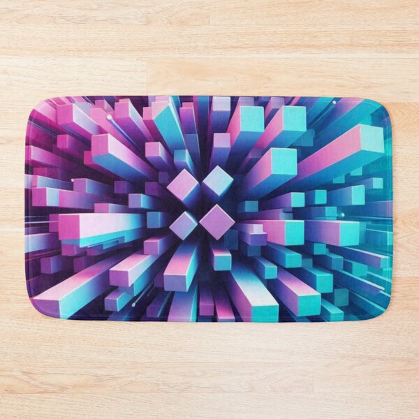 Item preview, Abstract 3D Pink and Blue Cubes #1 - Geometric Art Design for Clothing, Accessories & Home Décor Lovers" designed and sold by knalpot-design.