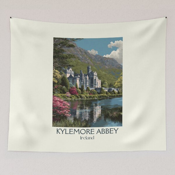 Item preview, Kylemore Abbey Poster – Fairy-Tale Abbey & Lakeside Serenity designed and sold by TuncGK.